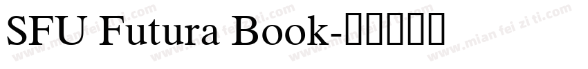 SFU Futura Book字体转换